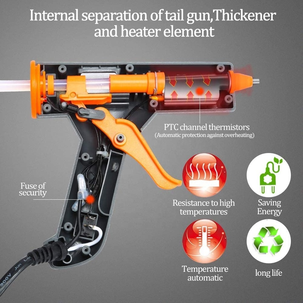 ED-400508 40W Hot Melt Glue Gun with 20pcs Glue Sticks (7mm*150mm), Quick Heat Up Mini Hot Glue Gun for DIY, Home Repairs