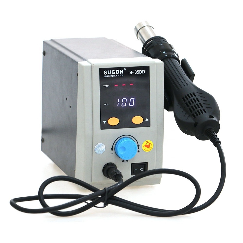 SUGON S-85DD Best Hot Air Rework Station 700W Double LCD Display Hot Air Gun Station/Hot Air Welding Machine