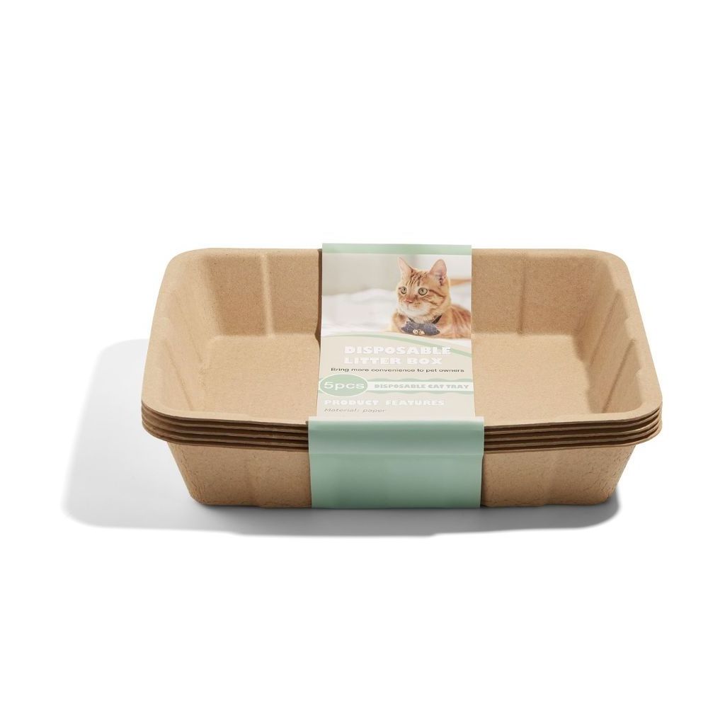 New Style Biodegradable Odor Elimination Disposable Cat Litter Box Eco-Friendly Disposable Pet Cat litter Box Tray Toilet