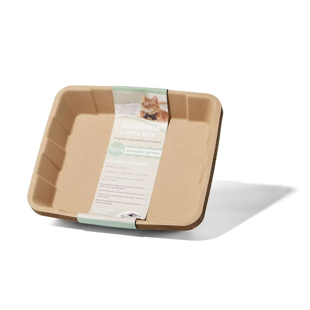 New Style Biodegradable Odor Elimination Disposable Cat Litter Box Eco-Friendly Disposable Pet Cat litter Box Tray Toilet