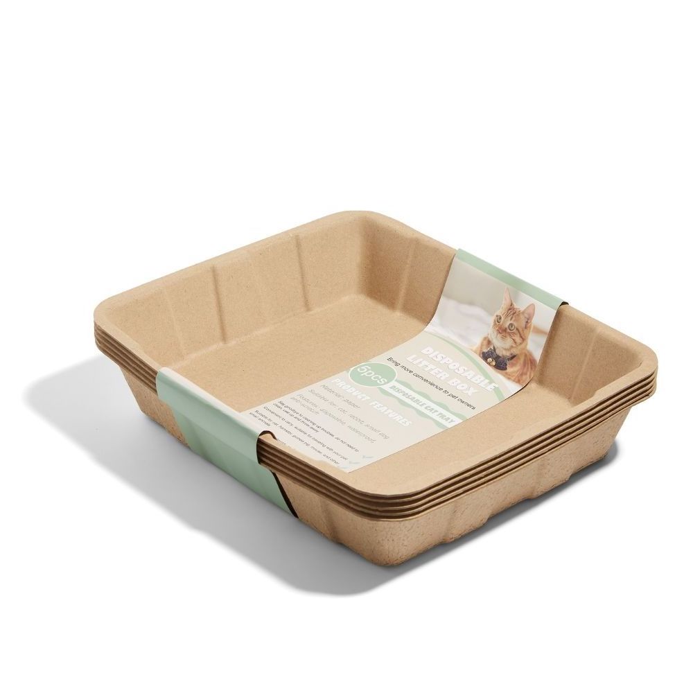 New Style Biodegradable Odor Elimination Disposable Cat Litter Box Eco-Friendly Disposable Pet Cat litter Box Tray Toilet