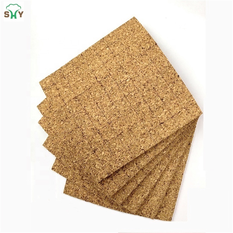 Hot Sale 3+1*18*18mm Cork pads PVC Foam Cork Spacers Pads used Insulating Glass Cork With Cling Foam