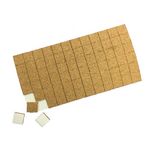 25*25*4+1 MM Adhesive Cork Protector Pads With Cling Foam To Protect Glass When Shipping On Sheets