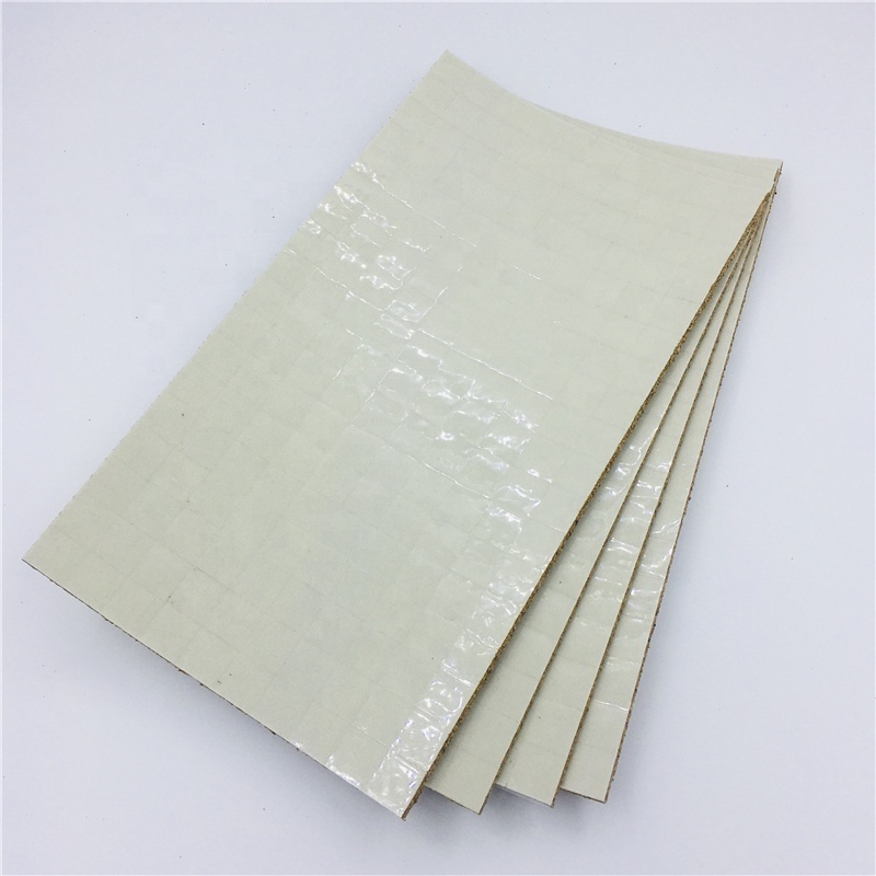 Adhesive Cork Pads With Cling Foam For Fragile Glass 16*16*3MM Cork +1MM Cling Foam On Sheets Cork Glass Gasket Separator