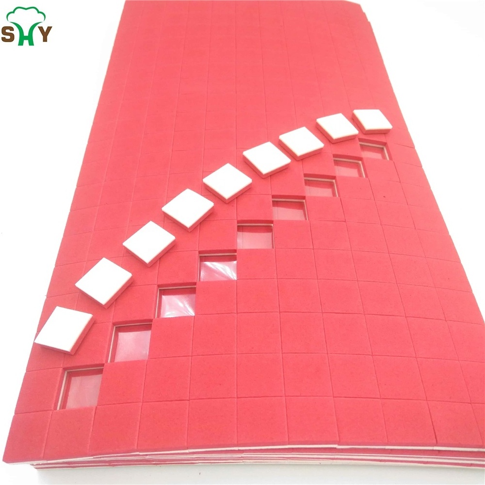 15*15*3+1MM Red Foam Spacer  With Glass Separator EVA Rubber Pads On Sheets for Glass Shipping Adhesive Foam Pad