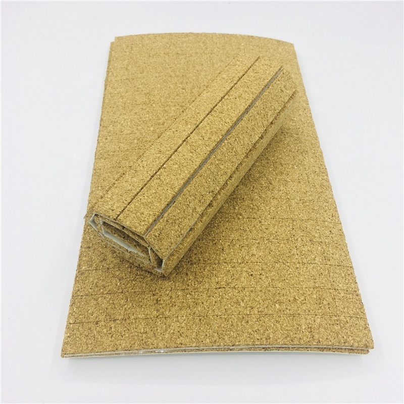 Adhesive Cork Pads With Cling Foam For Fragile Glass 16*16*3MM Cork +1MM Cling Foam On Sheets Cork Glass Gasket Separator