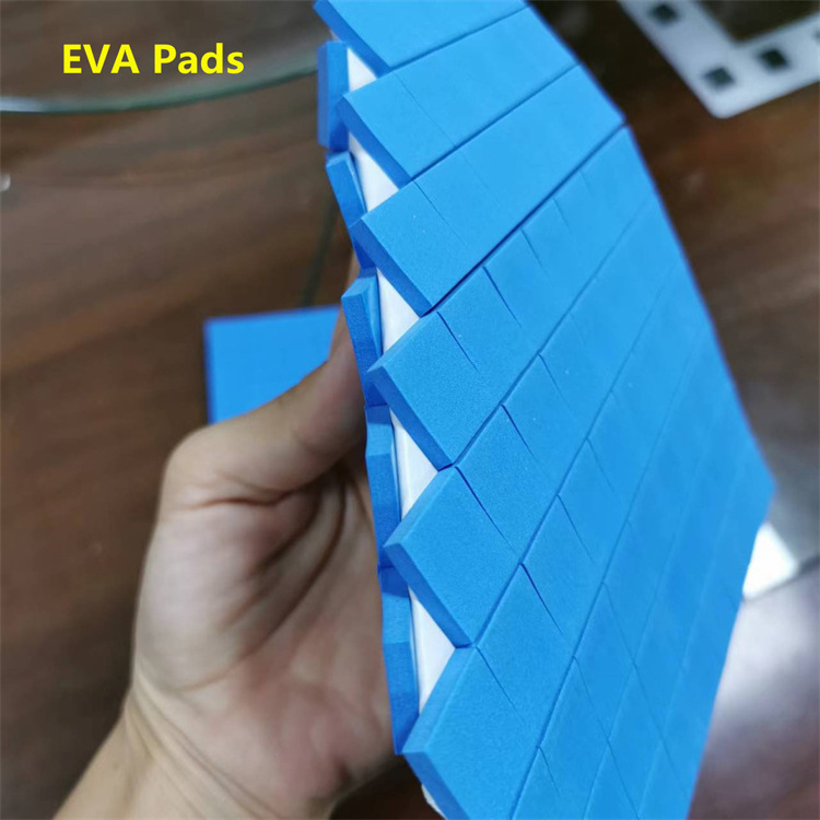 Glass Protective EVA Foam Cushion Static Pad with 4mm Thickness Blue Rubber +1mm Cling Foam on Rolls