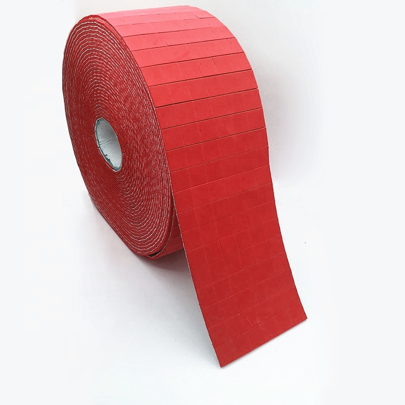 25*25*4MM Red Rubber +1MM Cling Foam of Glass Protective EVA Spacer separator protector pads On Rolls