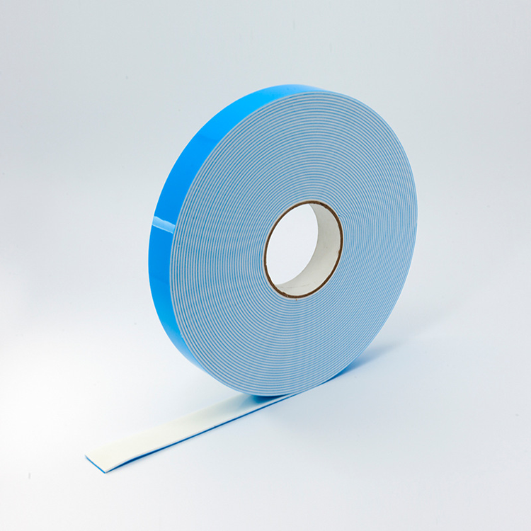 PE Foam Heat Resistance Blue film Black PE Double Sided Tape With Good Adhesive