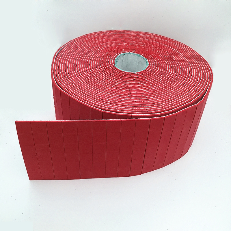 25*25*4MM Red Rubber +1MM Cling Foam of Glass Protective EVA Spacer separator protector pads On Rolls