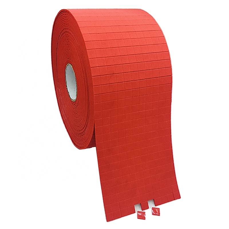 16x16x3MM Red EVA Rubber Separator Shipping Pads On Rolls Red Foam Pads For Glass