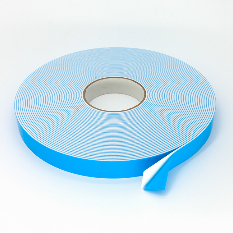 PE Foam Heat Resistance Blue film Black PE Double Sided Tape With Good Adhesive