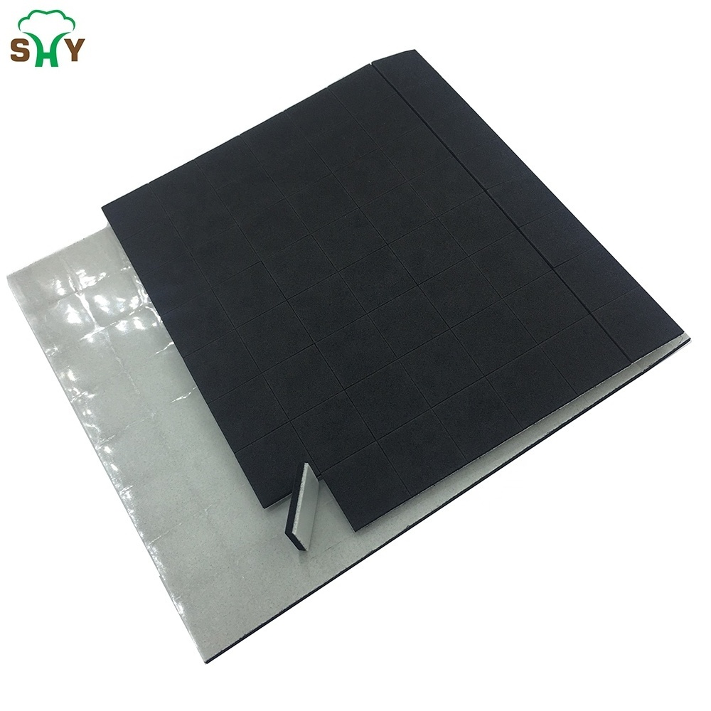 20*20*4+1MM Glass protection PVC foam spacers Black EVA Protection Pads Self- Adhesive Foam for Glass Separating