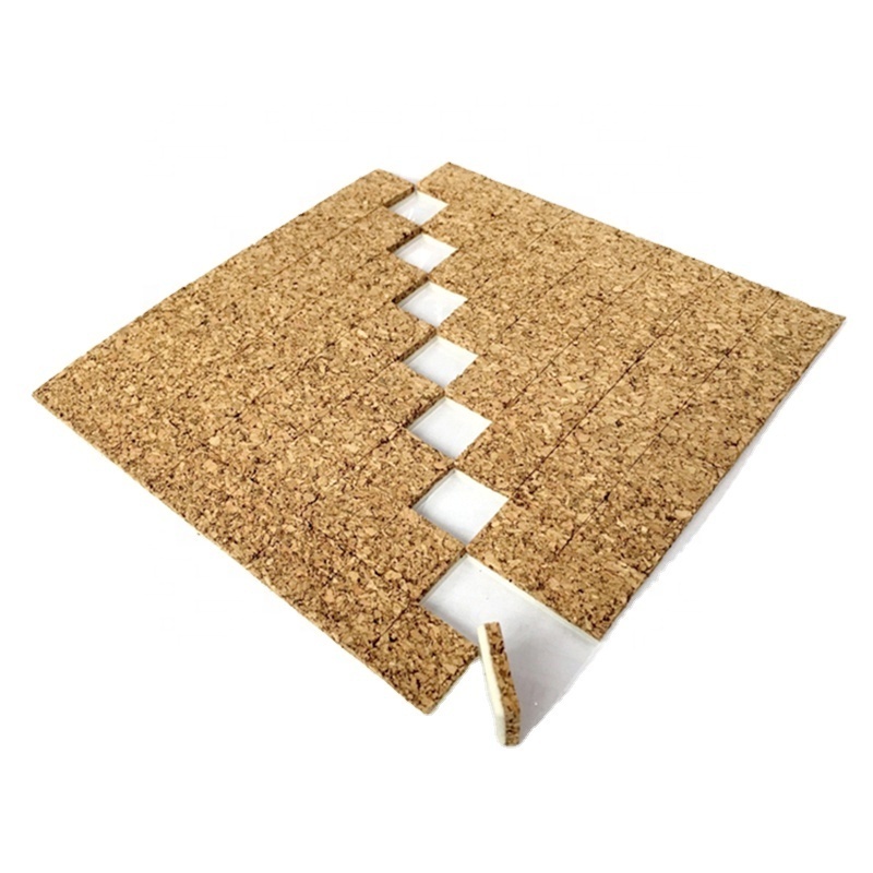 Hot Sale 3+1*18*18mm Cork pads PVC Foam Cork Spacers Pads used Insulating Glass Cork With Cling Foam