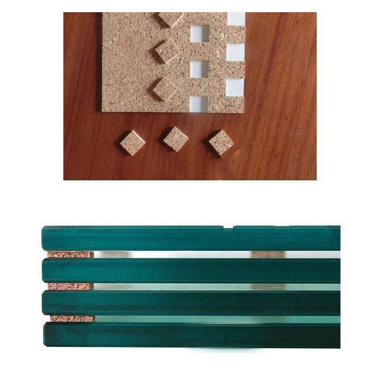 Cork Dividers for Double Glazing Glass Making  PVC Rubber Glass Shipping Pads with Cling Foam