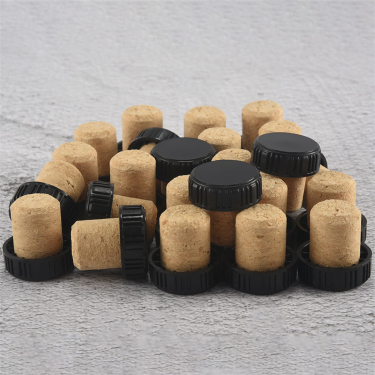 Hot Selling 2023 Customized Logo Wine Whisky Bottle Stopper T-Shape Synthetic Cork and plastic Cap