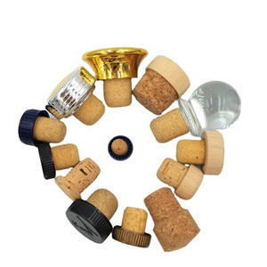 High Quality Soft Wooden Cork Stopper Lids for Glass Bottle Customized Bottle Jar Wooden Cork Stopper for Glass Bottle Jar