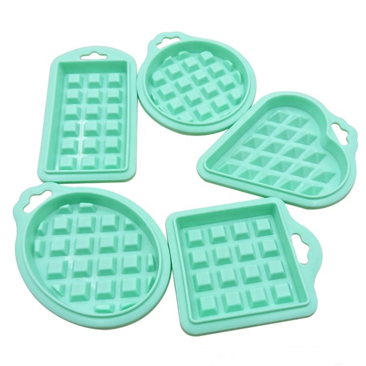 Waffles Baking Mould Silicone 5 PCS Muffin Pans Molds Cake Chocolate Pan Kitchen Accessories