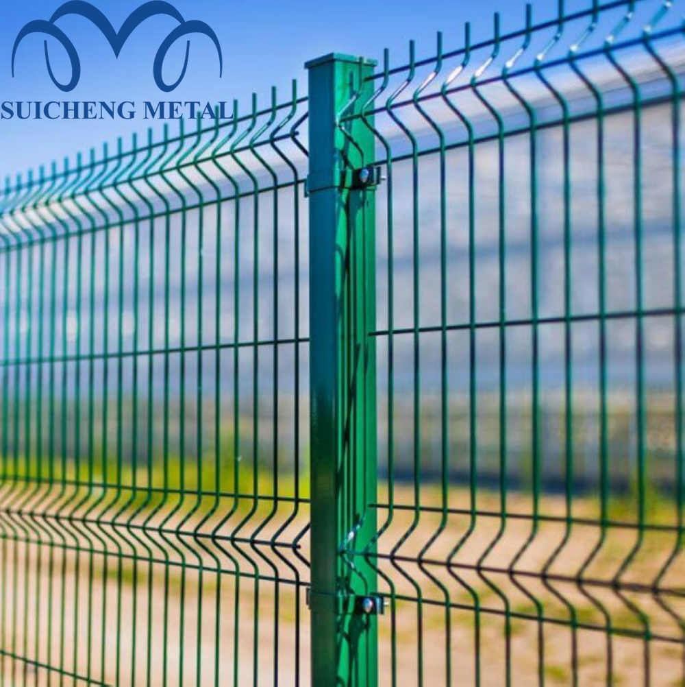 Wholesale Cheap Metal House Gate Designs Hot Dipped Galvanized 3D Curvy Wire Mesh Fence