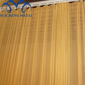 aluminium chain mail mesh /chain curtain screens /colorful decorative metal mesh drapery