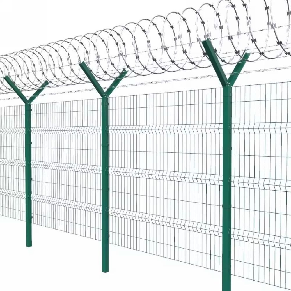 Airport High Security 358 Anti climb Fence with Secure Wall for Commercial Residential Airport Boundary