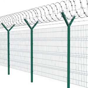 Airport High Security 358 Anti climb Fence with Secure Wall for Commercial Residential Airport Boundary