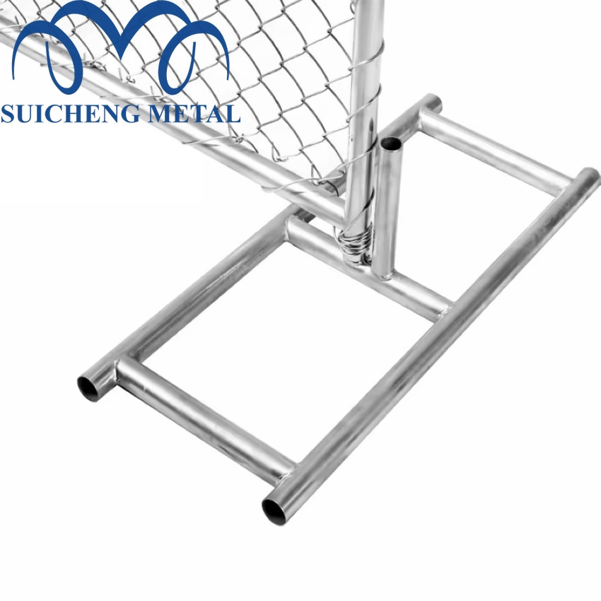 Australia Temporary Fence Construction Temporary Fencing Base Construction Site Panel Portable Feet Metal Iron Square Frame