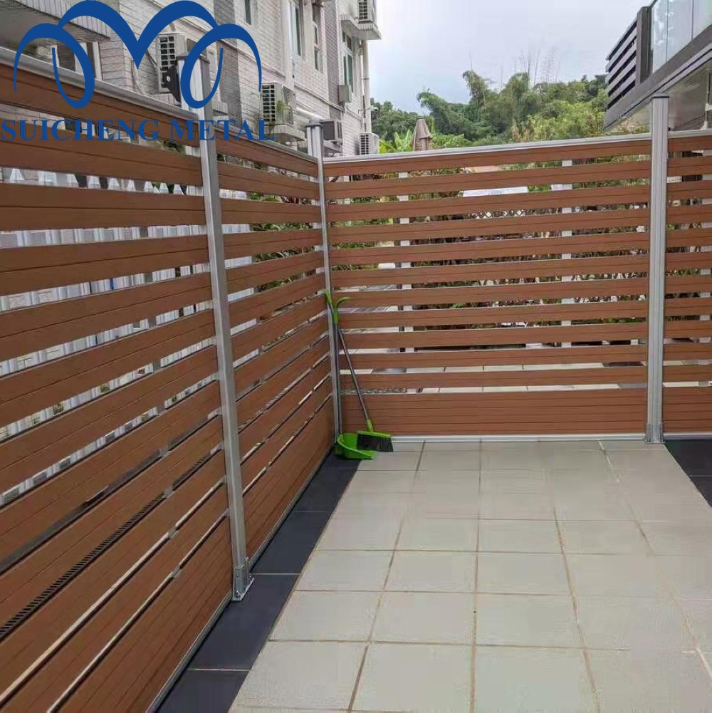 wholesale outdoor wood plastic composite wall panel/ balcony wpc fence