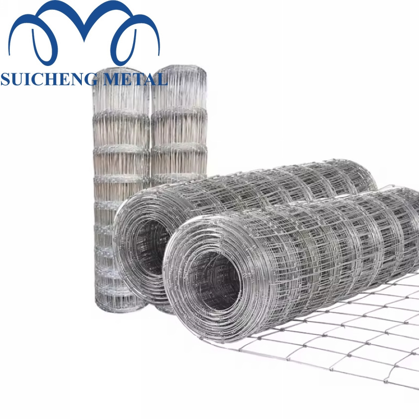 Fixed Knot Galvanized Wire Mesh Netting Deer Fencing mesh Roll Cattle Sheep Field Farm Rural Fence