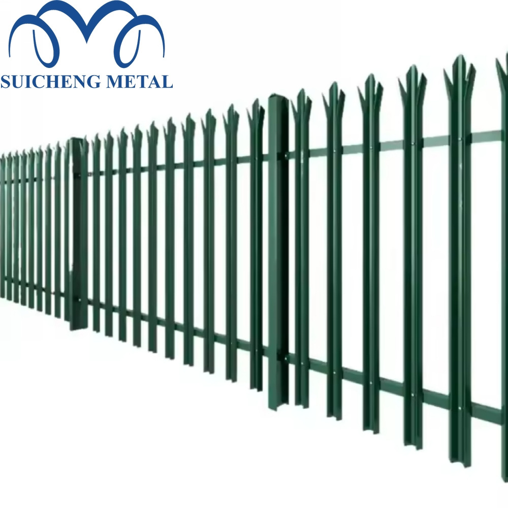 Factory direction supply Decorative Steel Picket Fenc with Solid Picket & Rings Ornamental Wrought Iron Fencing Trellis & Gates