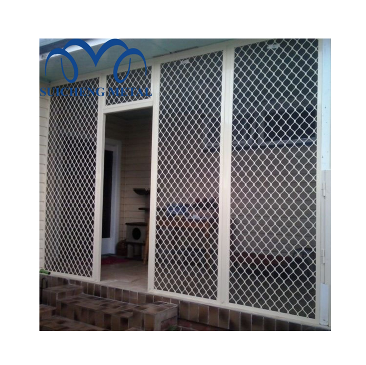 guangzhou factory aluminum mesh mill finished window diamond amplimesh grill