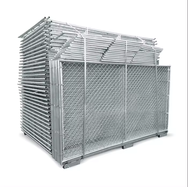 Australia Temporary Fence Construction Temporary Fencing Base Construction Site Panel Portable Feet Metal Iron Square Frame