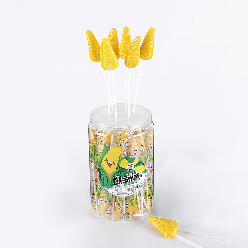 17g corn shaped flavor stick sweets lollipop corn candy