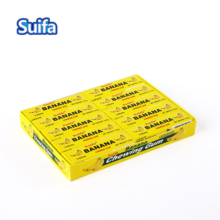 Factory Direct 4 sticks banana cinnamon xylitol spearmint custom chewing gum