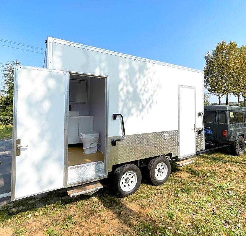 Portable trailer toilet