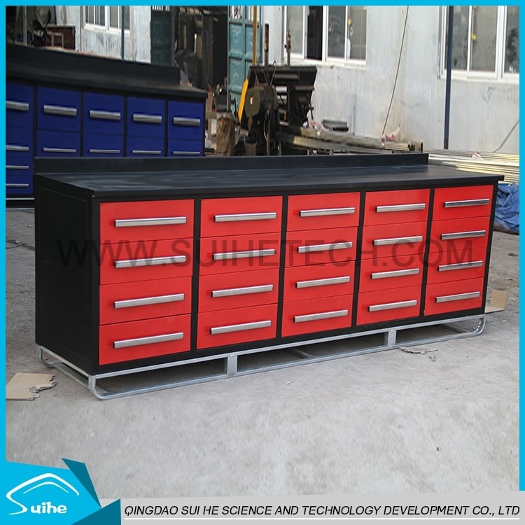 SUIHE Heavy Duty Stainless Steel workbench Tool chest with drawer Tool Cabinet and work bench