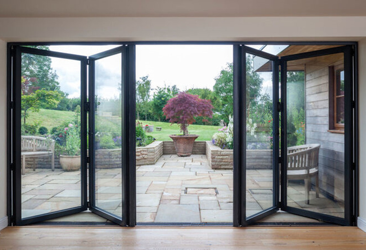 Top Quality And Cheap Vertical Windows &doors System Garage Door Aluminium Bifold Doors