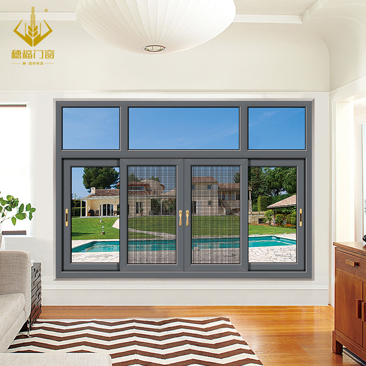 Diversified Latest Designs Mechanism Glass Windows Aluminium Up Down Sliding Window For