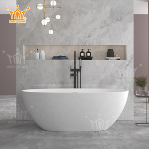 Good Quality Bath Freestanding Solid Surface Tub Modern Stand Alone Acrylic Resin Bathtub