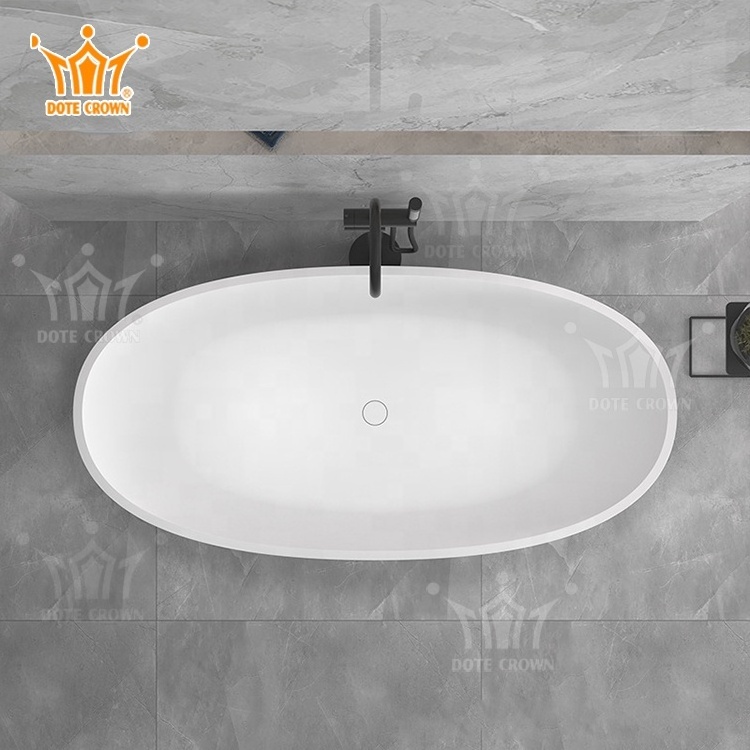 Good Quality Bath Freestanding Solid Surface Tub Modern Stand Alone Acrylic Resin Bathtub