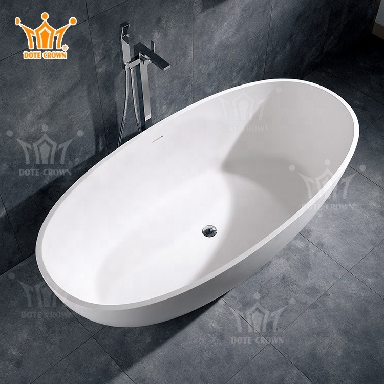 Good Quality Bath Freestanding Solid Surface Tub Modern Stand Alone Acrylic Resin Bathtub