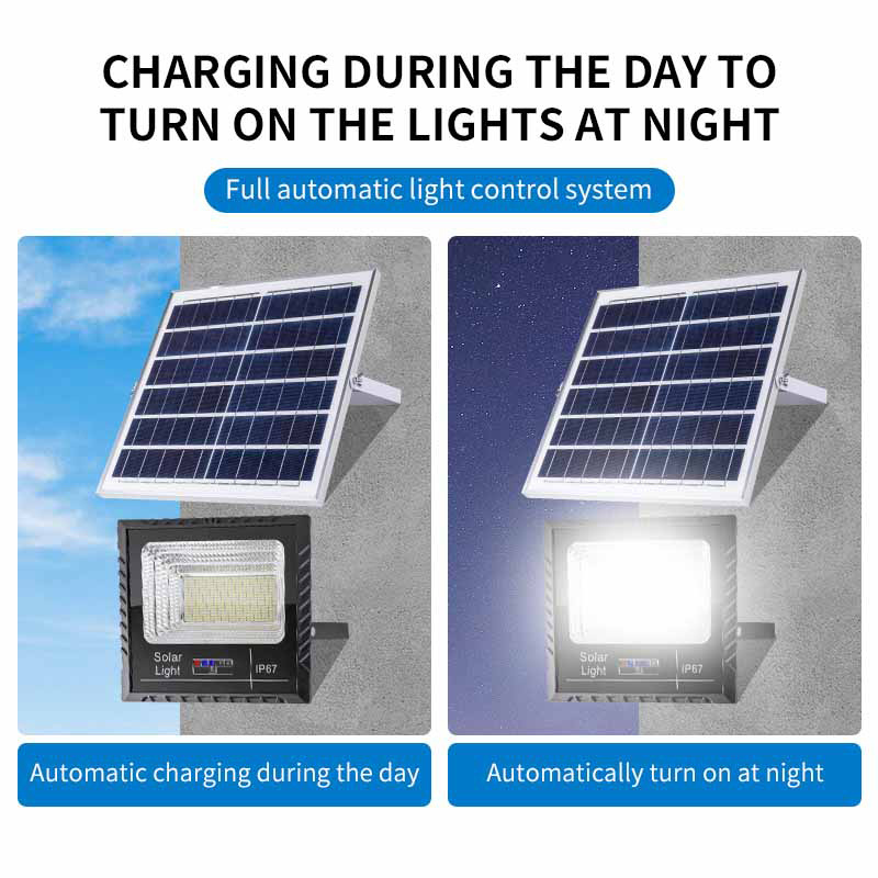 Multifunctional Portable Outdoor IP65 Solar FloodLight 100W 200W 300 watts Led Powered ABS Solar Flood Light