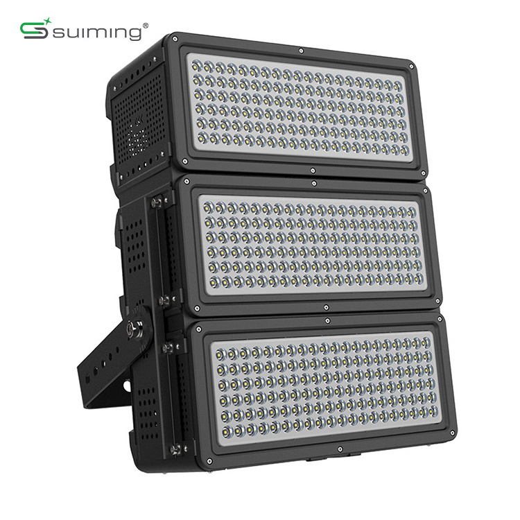 Football Field Lights Stadium Lighting Pole Price Led High Mast Flood Light 500w 800w 1000w 2000w Ip65 Outdoor PC Aluminum CREE