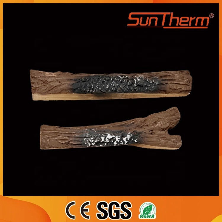 Fake Wood Ceramic Gas Log as Fire Pit Accessories