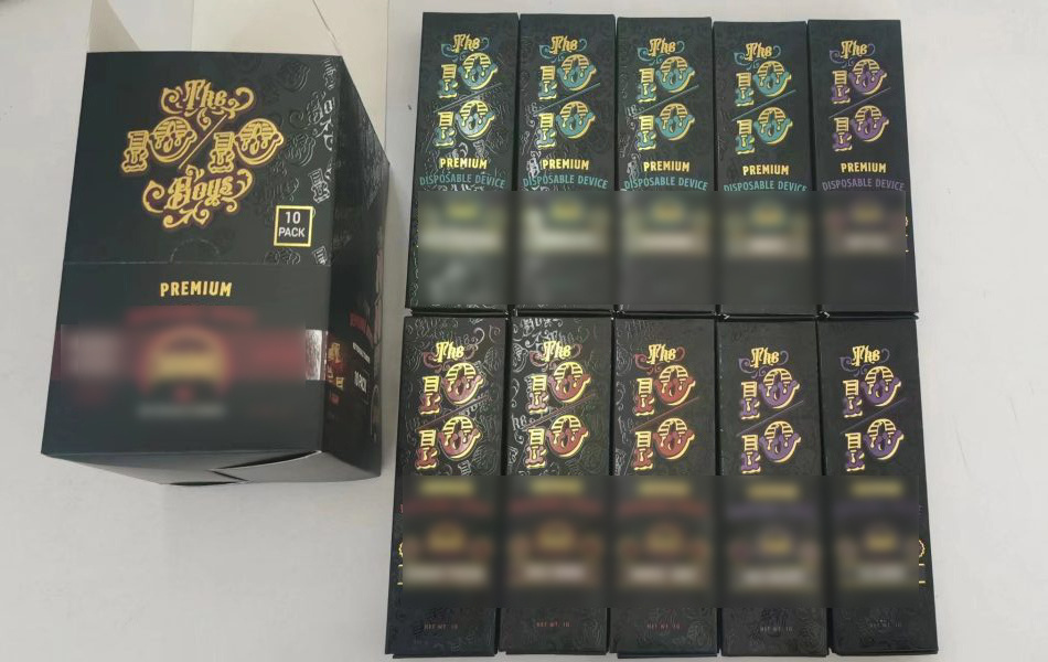 Custom packaging box 10/10 boys Ceramic Coil 1.0ml 1.0g packwoods dabwoods paper rigid packaging boxes