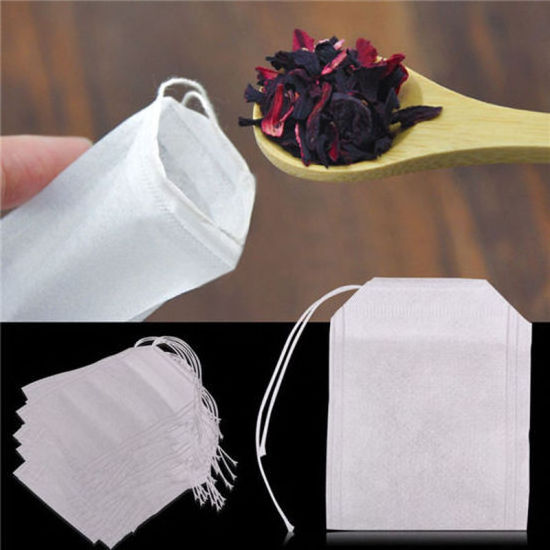 Teabags Empty Scented Tea Bags with String Heal Seal Filter Paper tea bag