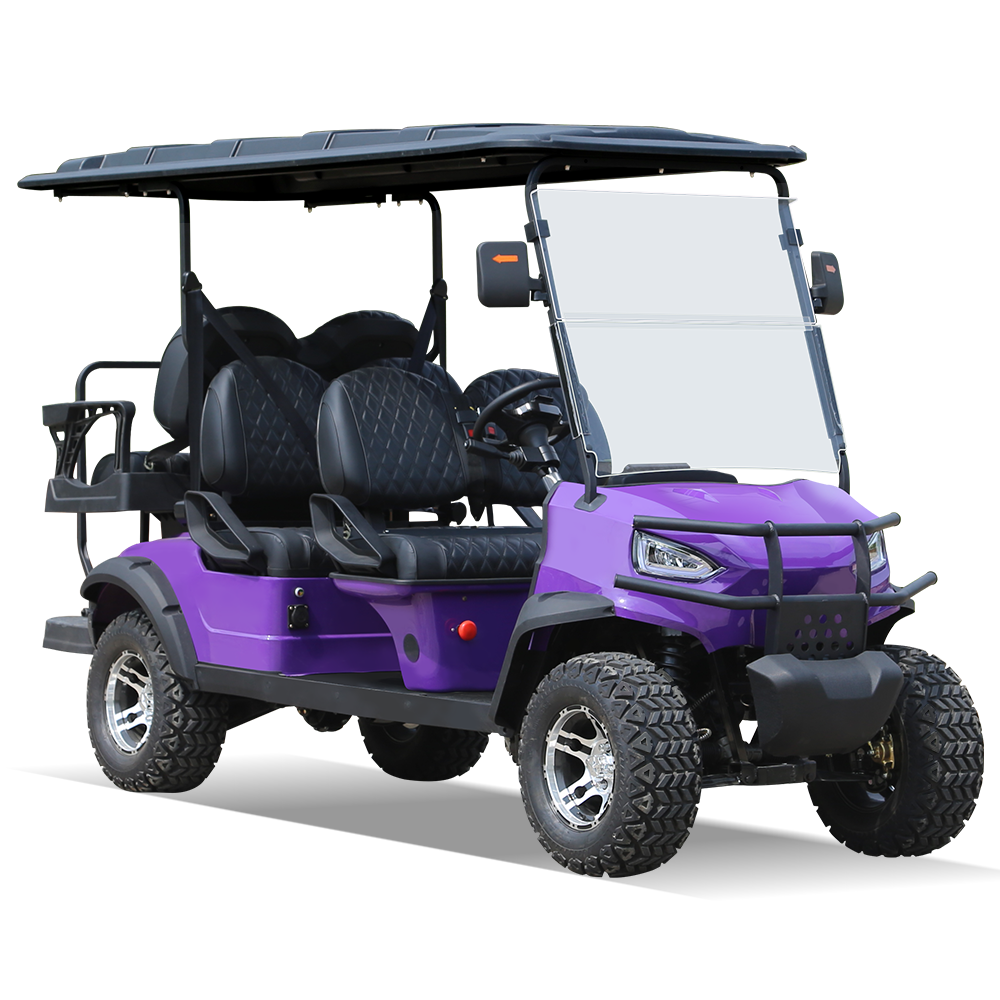 4 Seater Folding 72v Lithium Battery Electric Golf Cart Rough Terrain 2+2 Seats Off Road Golf Cart