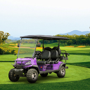 Powerful 4 Wheel Drive 6 Seater Electric Golf Cart/4x4 Drive 4wd Cargo Golf Cart with Lithium Battery and Off Road Tyres