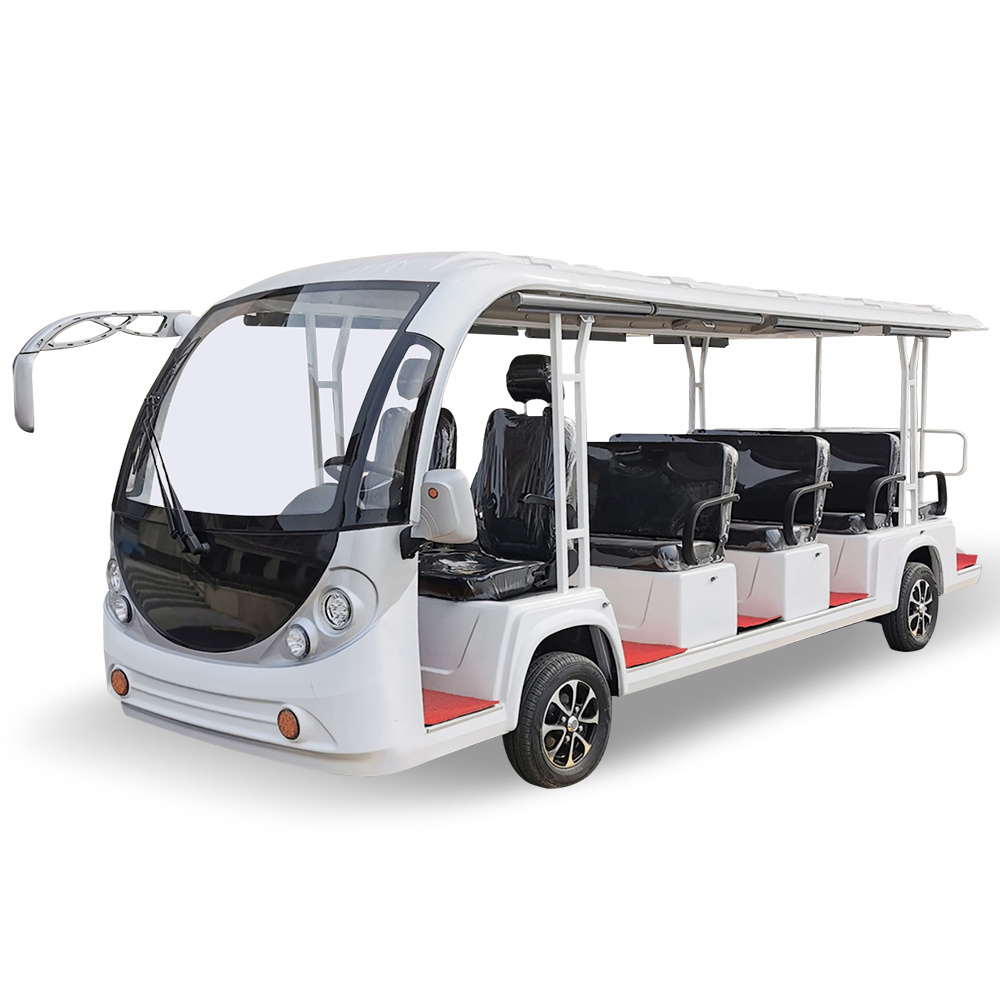 11 Seats off Road Battery Powered Classic Shuttle Enclosed Electric Sightseeing Car