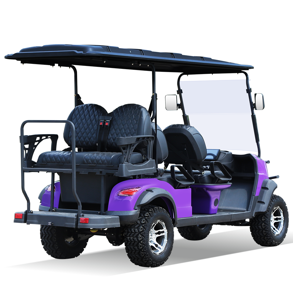 4 Seater Folding 72v Lithium Battery Electric Golf Cart Rough Terrain 2+2 Seats Off Road Golf Cart